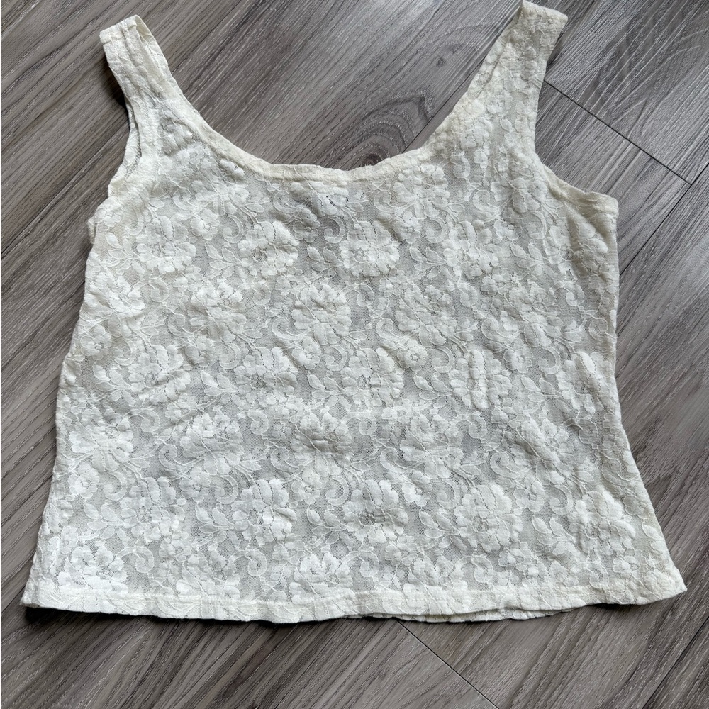 White Sleeveless Boxy Tank Top